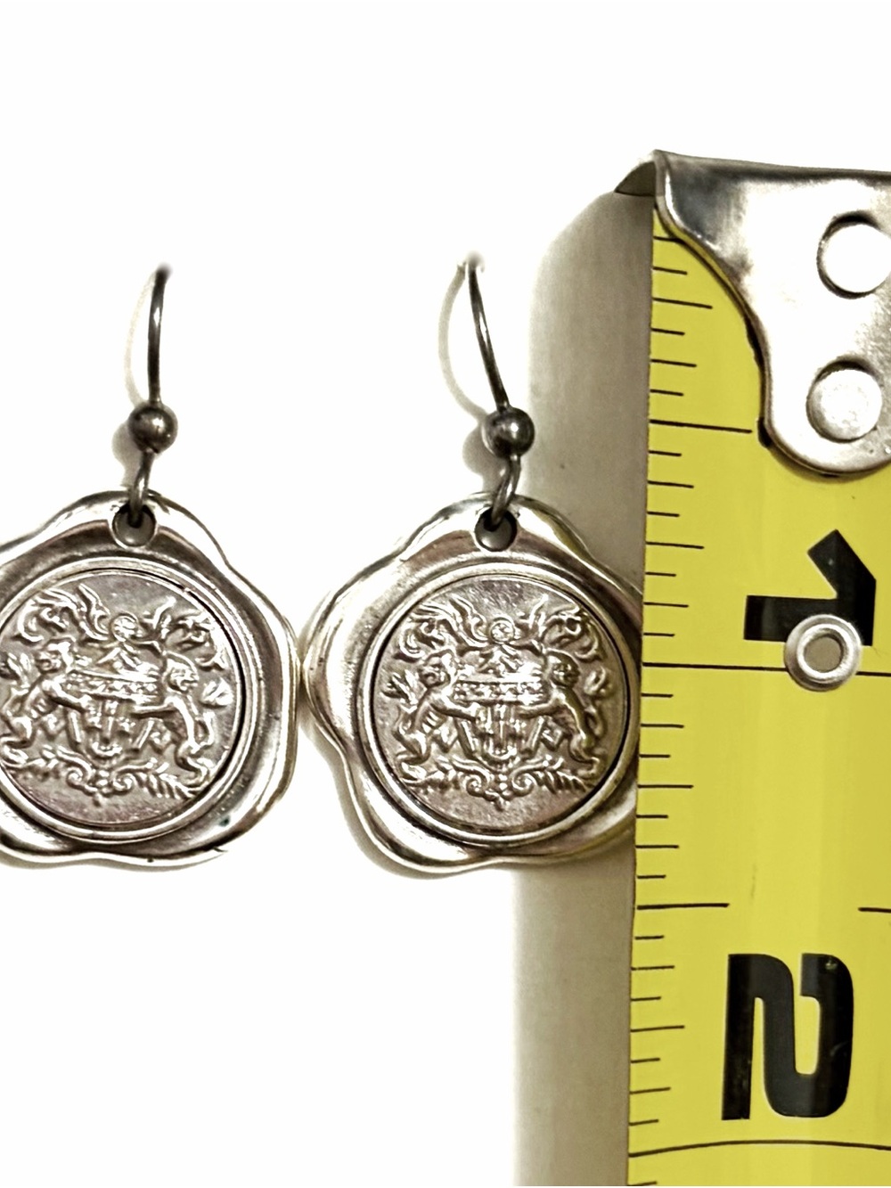 Brighton Beauty and Strength Stamp Pendant Earrings - Picture 3 of 5